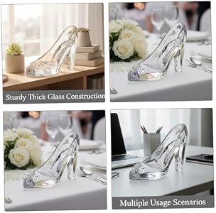 Princess Heels Glass Slipper Lead Free Crystal Decoration with 3D